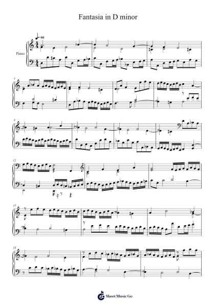Fantasia in D Minor Sheet Music by Johann Pachelbel-Arr.Glennthus