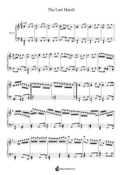 The Last March Sheet Music by Matija Frdelja-Arr.Dolamb Strafay
