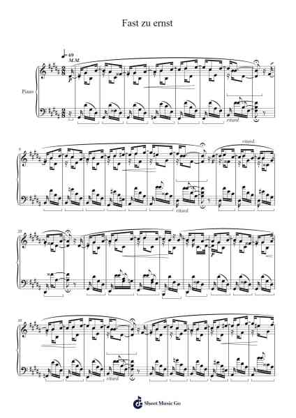 Kinderszenen, Op. 15: No. 10, "Fast zu ernst" Sheet Music by Robert Schumann-Arr.Hoodlyle Joyyoung