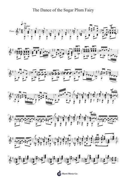 The Dance of the Sugar Plum Fairy Sheet Music by Pyotr Ilyich Tchaikovsky-Arr.Daitrid Piersliam