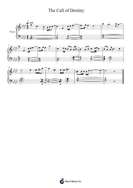 The Call of Destiny Sheet Music by Rob Lane/Rohan Stevenson-Arr.Shamens Xedric