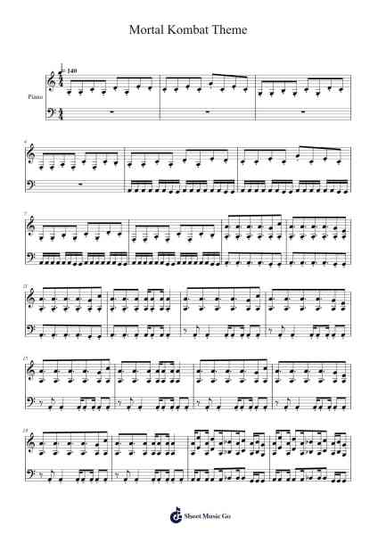 Mortal Kombat Theme Sheet Music by The Immortals-Arr.Kirkckle Clarkckle
