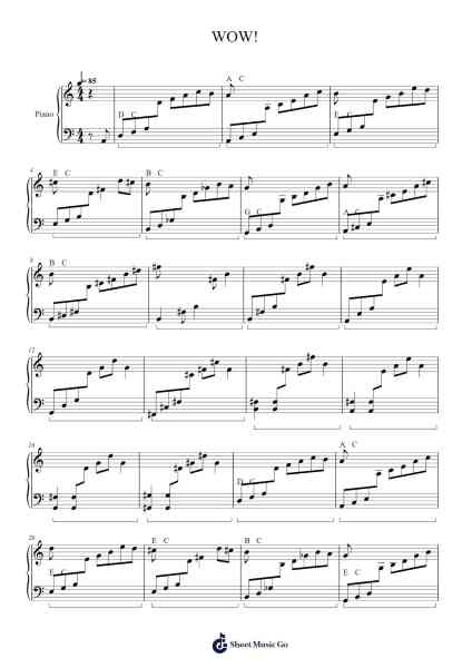 WOW! Sheet Music by undefined-Arr.Ukuk Behill