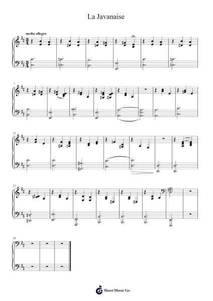 La Javanaise Sheet Music by Serge Gainsbourg-Arr.Wyann Ianli