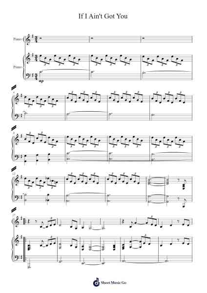If I Ain't Got You Notenblatt von ALICIA KEYS-Arr.Leron