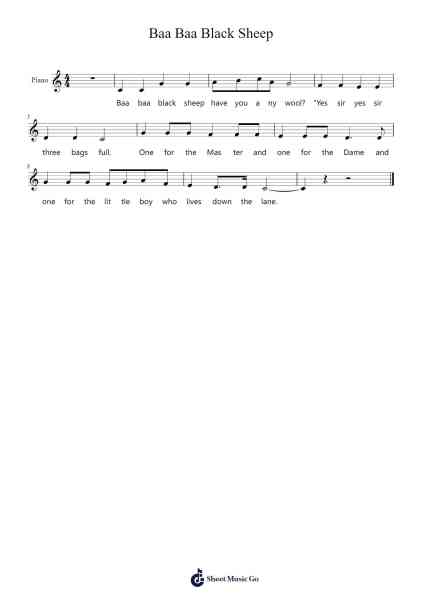 Baa Baa Black Sheep Sheet Music by Phil Smelly-Arr.Polriah