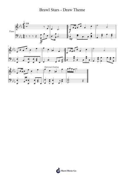 Brawl Stars - Draw Theme Sheet Music by Marrol Jusckle-Arr.Gemruth Montlyn