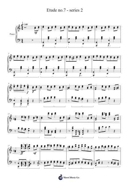 Etude no.7 - series 2 Sheet Music by Arthur J. Fitzgerald-Arr.Ralphleign