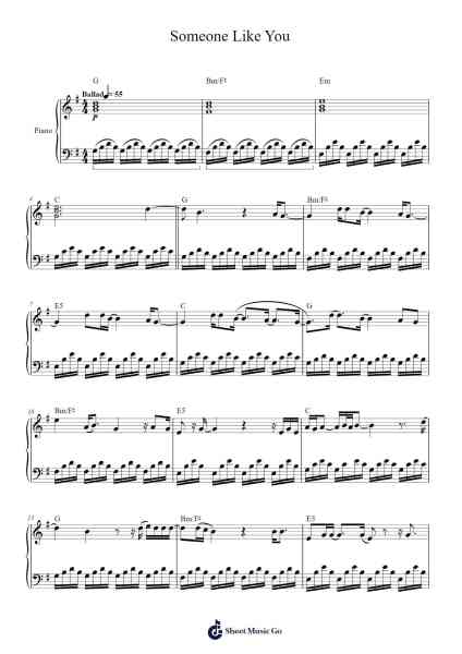 Someone Like You Sheet Music by Adele-Arr.Buckchad
