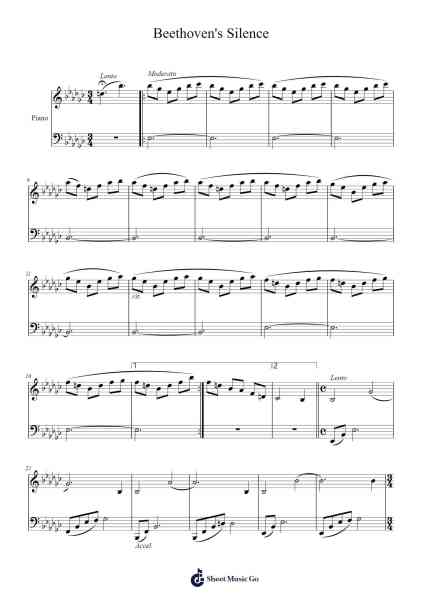 Beethoven's Silence Sheet Music by Ernesto Cortazar II-Arr.Heca