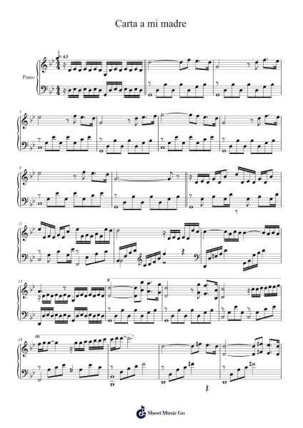 Carta a mi madre (Lettre à ma mère) Sheet Music by Paul de Senneville-Arr.Twainryl