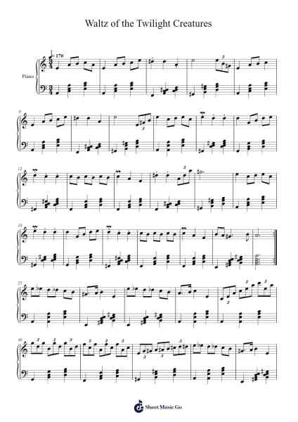 Waltz of the Twilight Creatures Sheet Music by Paunix-Arr.Copclife Hudvan