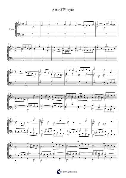 The Art of Fugue - Contrapunctus IV Sheet Music by Johann Sebastian Bach-Arr.Keyjean Leighmuel