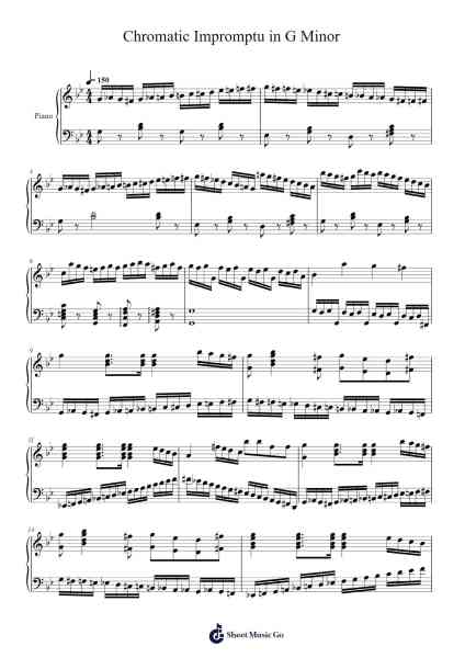 Chromatic Impromptu in G Minor Sheet Music by Nicholas Locke-Arr.Haycah Touthale