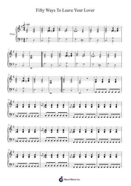 Fifty Ways To Leave Your Lover Sheet Music by Paul Simon-Arr.Lawwald