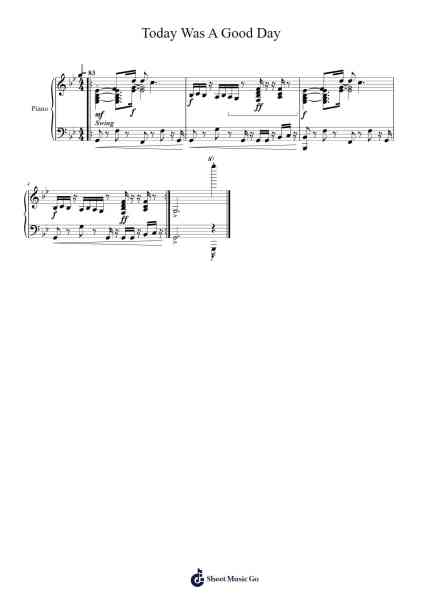 Today Was A Good Day Sheet Music by Ice Cube-Arr.Pormon