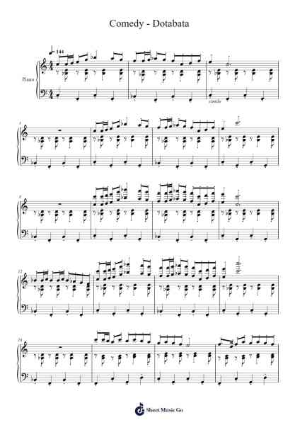 BanG Dream! - 06 (Comedy - Dotabata) Sheet Music by undefined-Arr.Vioyves Garbess