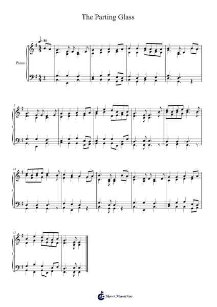 The Parting Glass Sheet Music by Misc Traditional-Arr.Osrias Drewnia