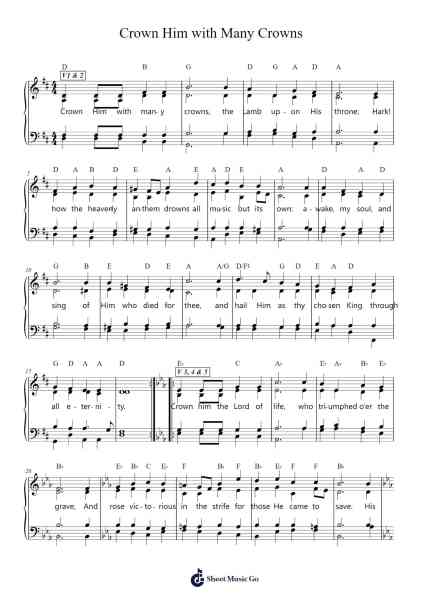 Crown Him with Many Crowns Sheet Music by Misc Praise Songs-Arr.Hifaithe Fojames