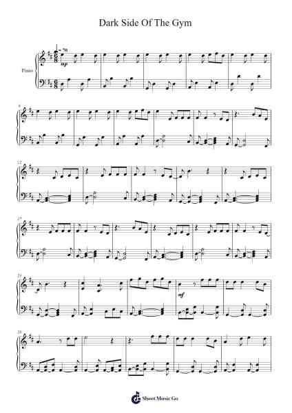 Dark Side Of The Gym Sheet Music by undefined-Arr.Brewsriah Lesrald