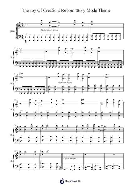 The Joy Of Creation: Reborn Story Mode Theme Sheet Music by undefined-Arr.Georpir Manback