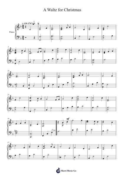 A Waltz for Christmas Sheet Music by Patrick Smith-Arr.Sigice