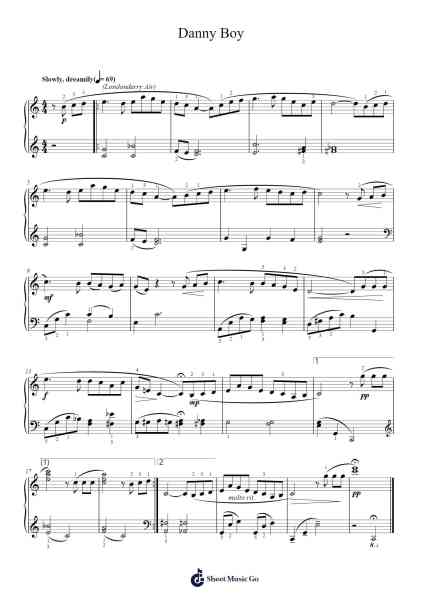 Danny Boy Sheet Music by Frederick Weatherly-Arr.Paulholmes