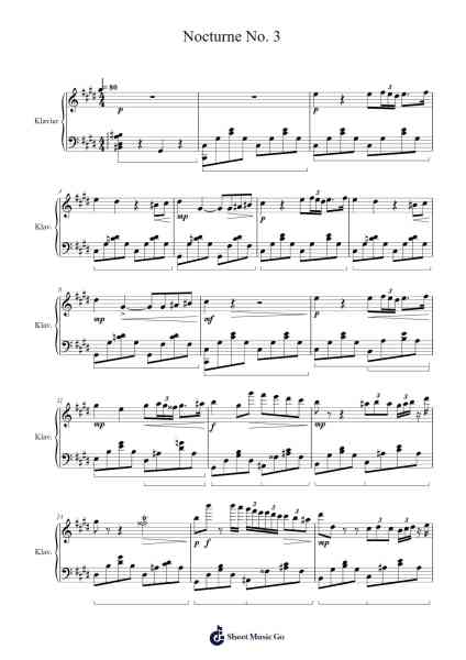 Nocturne No. 3 Sheet Music by Tim A.-Arr.Chestom