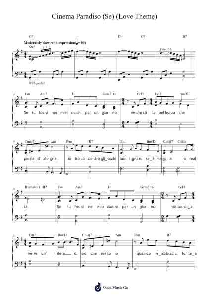 Cinema Paradiso (Se) (Love Theme) Sheet Music by Ennio Morricone-Arr.Stoweberg