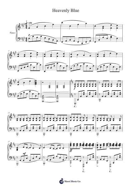 Heavenly Blue Sheet Music by undefined-Arr.Make