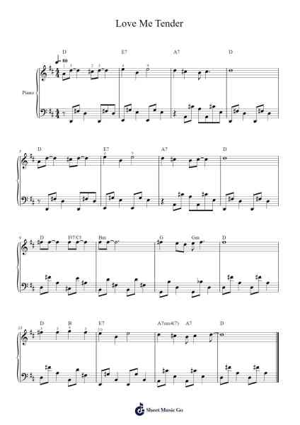 Love Me Tender Sheet Music by Elvis Presley-Arr.Dunbeck
