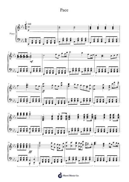 Pace Sheet Music by Hugo A.-Arr.Bobright