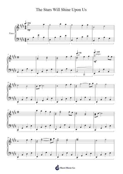 The Stars Will Shine Upon Us Sheet Music by Consjob Garben-Arr.Toutpeg