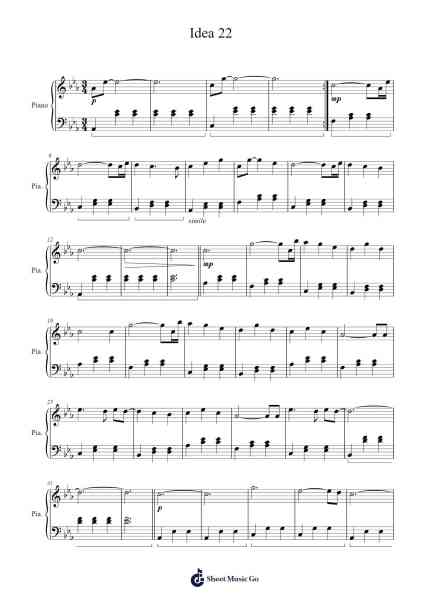 Idea 22 Sheet Music by Gibran Alcocer-Arr.Fowpher