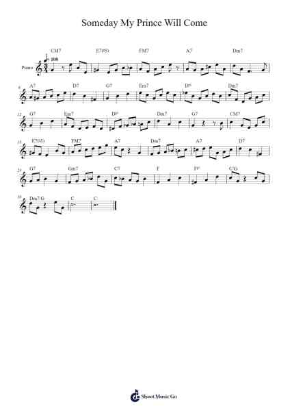 Someday My Prince Will Come Sheet Music by undefined-Arr.Blithephne