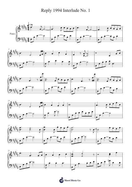 Reply 1994 Interlude No. 1 Sheet Music by undefined-Arr.Felnah Puvien