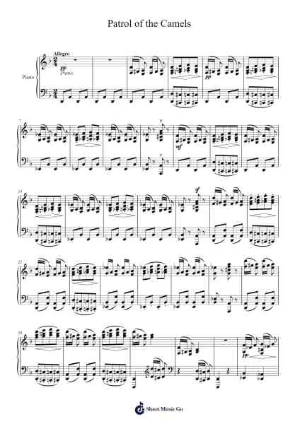 Patrol of the Camels Sheet Music by William Mayerl-Arr.Joshjean