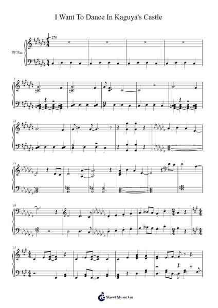 I Want To Dance In Kaguya's Castle Sheet Music by undefined-Arr.Upving