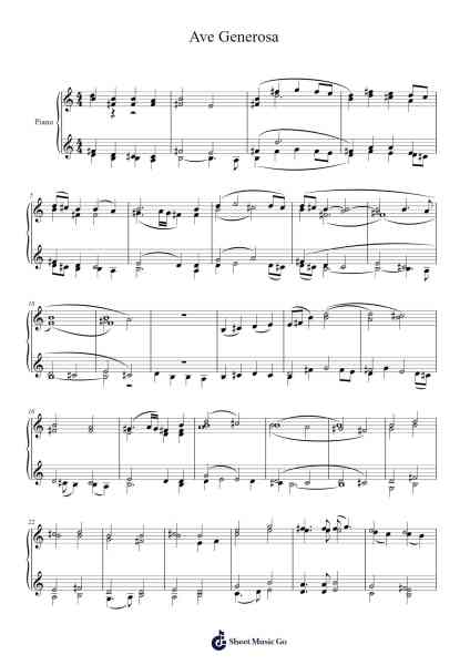 Ave Generosa Sheet Music by Ola Gjeilo-Arr.Twainsel