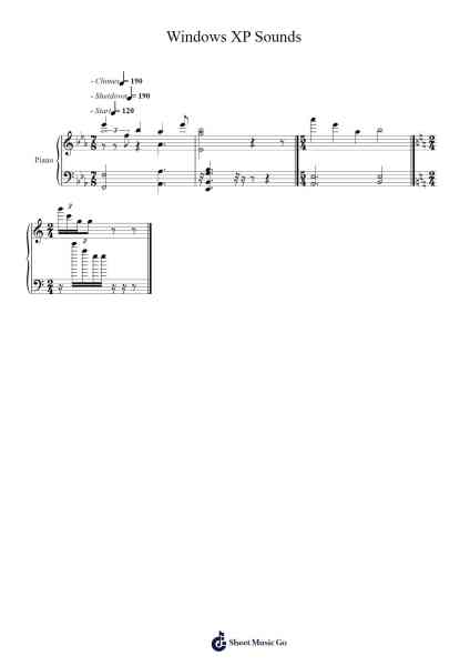 Windows XP Sounds Sheet Music by undefined-Arr.Curwilde Perwin