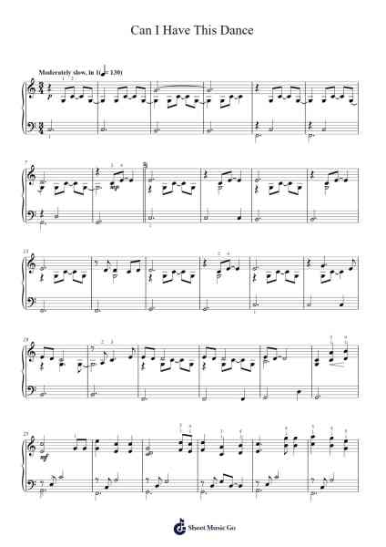 Can I Have This Dance Sheet Music by High School Musical 3 Cast-Arr.Peay