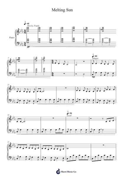 Melting Sun Sheet Music by undefined-Arr.Charfra Tesscer