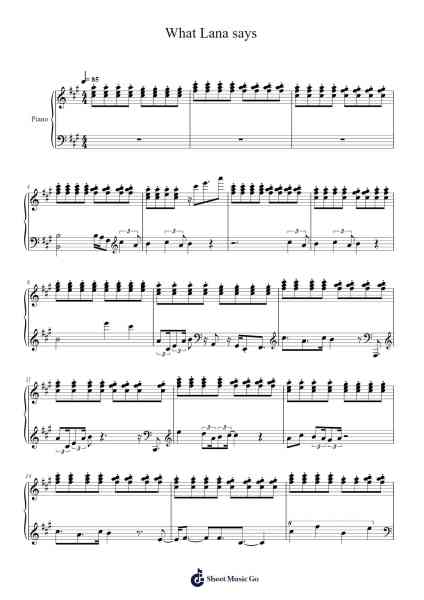 What Lana says Sheet Music by Proleter-Arr.Serles