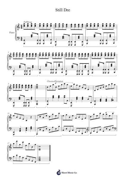 Still Dre Sheet Music by Billlix Bertthe-Arr.Megreau Readeries
