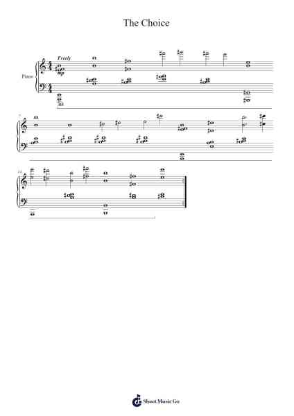The Choice (UNDERTALE) Sheet Music by TOBY FOX-Arr.Doulow