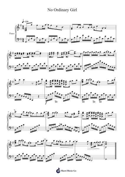 No Ordinary Girl Sheet Music by undefined-Arr.Keatsrid Burnsgo