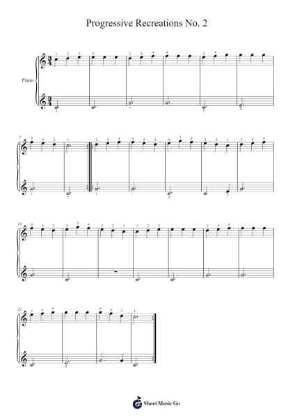 100 Progressive Recreations No. 2 Sheet Music by Carl Czerny-Arr.Swinria