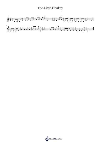 The Little Donkey Sheet Music by undefined-Arr.Saster Hawreed