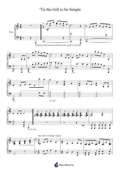 'Tis the Gift to be Simple Sheet Music by Doreen J. Oberg-Arr.Thadean Chilridge