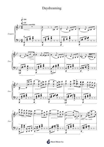 Daydreaming Sheet Music by Wolf Ebann-Arr.Tomholt Sharpvans
